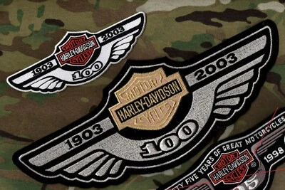 MOVIE WILD HOGS BIKER ⭐silver (S)+ ⭐gold (L) 2-PC: 1903-2003 100th ANNIVERSARY - Image 1 of 4