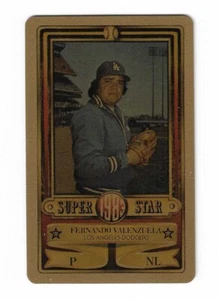 1983 Perma Graphics Gold Fernando Valenzuela Credit Card Plastic Baseball Card - Picture 1 of 2