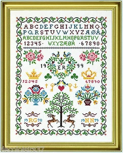 Eva Rosenstand 12-538 Muestra Corazón De Árbol Bordado Punto De Cruz Contado - Imagen 1 de 1