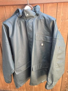 Carhartt Severe Weather Rain Suit, XL Size, Green Jacket/Overalls/Hood - Picture 1 of 21