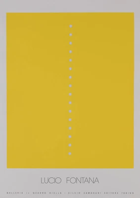 Póster original serigrafiado Lucio FONTANA: Concetto Spaziale Giallo Foto 1 de 4
