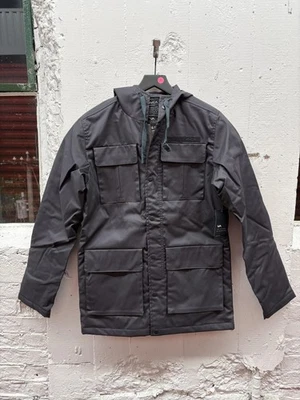 RVCA Jacket Mens Small Gray Parker Q II Hooded Quilted Workwear Outdoor Coat - Image 1 of 4