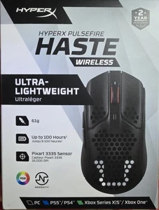 Hyper X Pulsefire Haste Wireless Ultra Lightweight Gaming Mouse NEW - Picture 1 of 3