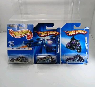 Hot Wheels Lot of 3 Scorchin Scooter First Edition 1997, 2006, 2008 New - Image 1 of 4