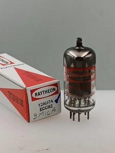 Raytheon USA JAN CRP 5814A 12AU7A Test NOS 3-Mica Short Grey Serious Tubes D716 - Picture 1 of 4