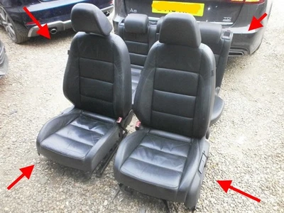 VW GOLF MK5 MK6 SOFT LEATHER HEATED ELECTRIC SPORT SEATS 74k miles CADDY T4 T5 - Image 1 of 4