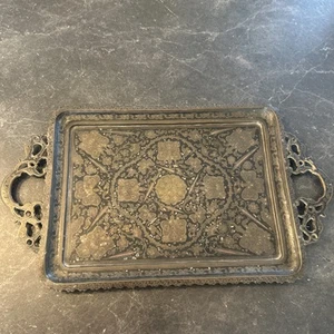 Vintage Mid 20th Century Brass Tray Made In India - Picture 1 of 8