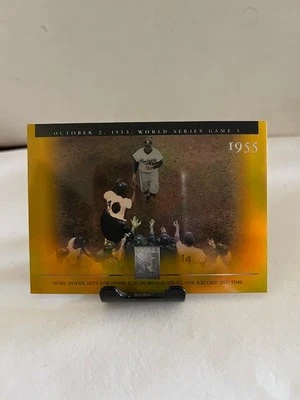 Tarjeta Duke Snider 2003 Topps Tribute "Serie Mundial de 1955" 144 oro #'d 51/100 Foto 1 de 3