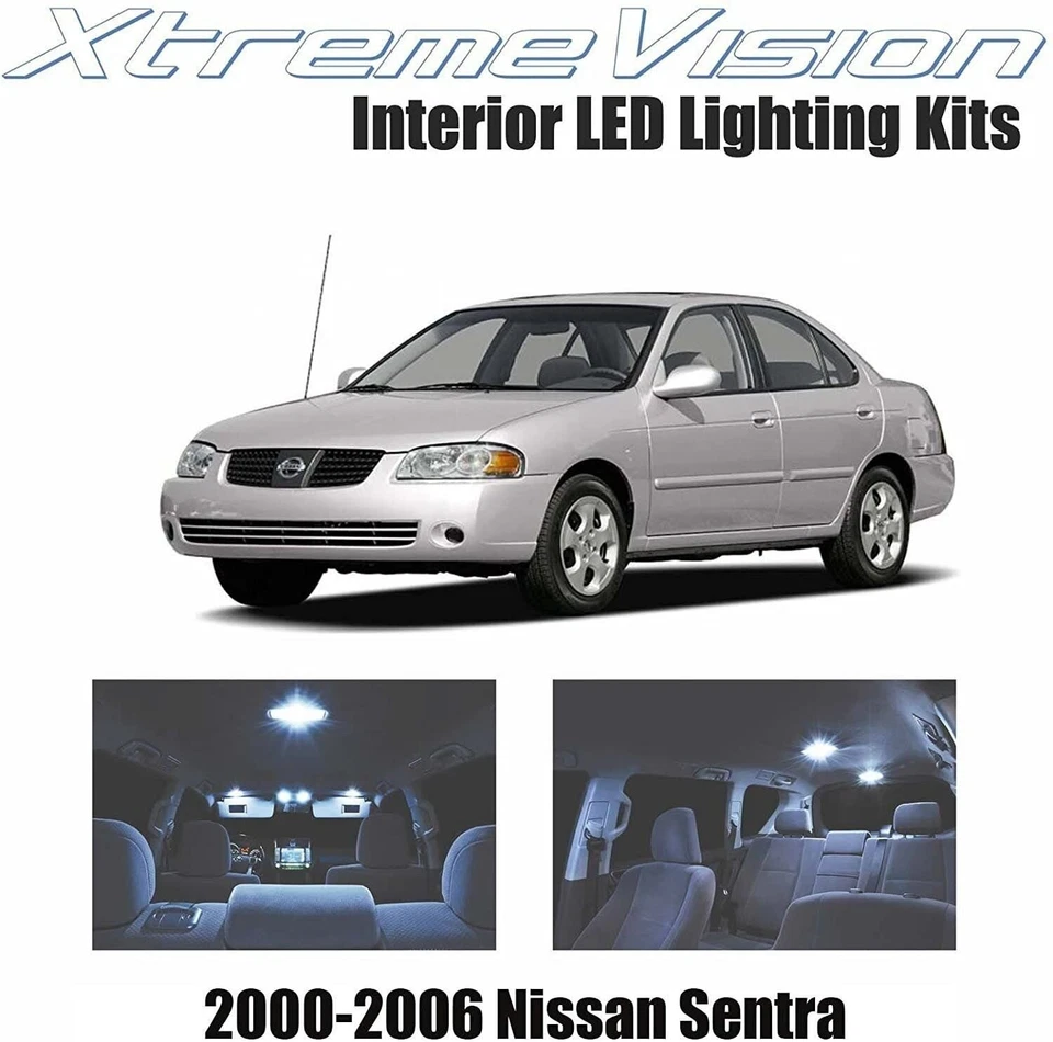 LED interno XtremeVision para Nissan Sentra 2000-2006 (3 peças) branco frio... - Imagem 1 de 4