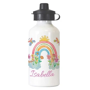 Personalised Girls Water Bottle - Custom School Lunch Bag Bottle - 400ml, Metal - Picture 1 of 24