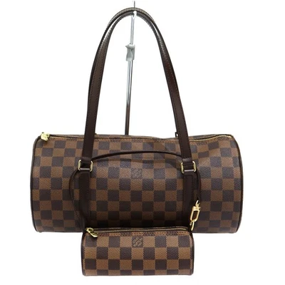 Bolso de mano Louis Vuitton Papillon 30 N51303 Damier Level marrón con bolsa #KN963 Foto 1 de 4