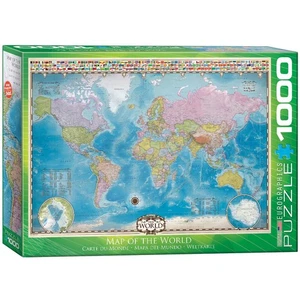 Eurographics Puzzle Mapa del Mundo con Banderas 1000 Piezas - NUEVO - Imagen 1 de 1