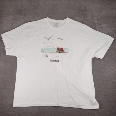 Hanes Charleston SC T-Shirt Bungalow Graphic Print Heavyweight 2XL - Image 1 of 4