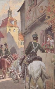 Paul Hey Künstler-AK alt Es ritten drei Reiter Volksliederkarte Nr. 27 2208308 - Picture 1 of 2