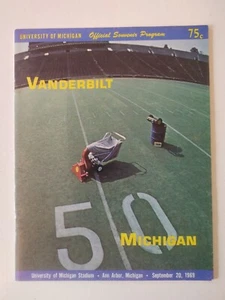 Rare 1969 Michigan vs Vanderbilt Original College Football Program Bo First Game - Picture 1 of 6