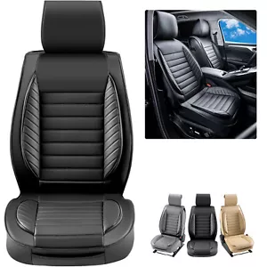 VEVOR Seat Covers Universal Front Seats 2pcs for Most Cars SUVs and Trucks Black - Picture 1 of 12