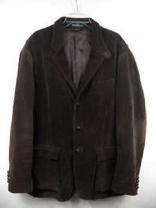POLO RALPH LAUREN MENS XXL CORDUROY BLAZER JACKET BROWN COTTON THICK HEAVY RARE - Picture 1 of 8
