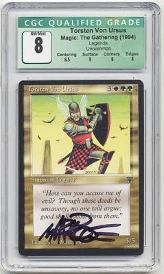 Graded Signed Torsten Von Ursus CGC 8 Q++ Legends Artist Mark Poole MTG Magic! - Image 1 of 2