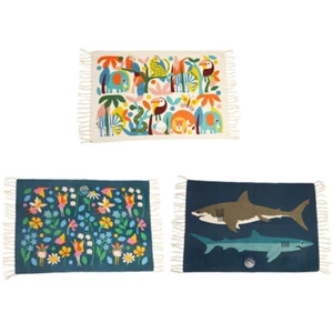 Bedruckter Teppich Rex London Läufer Baumwolle 60 x 90 cm Wild Wonders Sharks - Picture 1 of 7