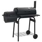 Classic Charcoal BBQ Offset Smoker Garden Picnic Cooking Grill Barbecue vidaXL 