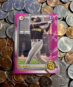 2022 Bowman Zayed Salinas 1st Bowman Pink Paper XRC #’d /299 #BP-122 Padres