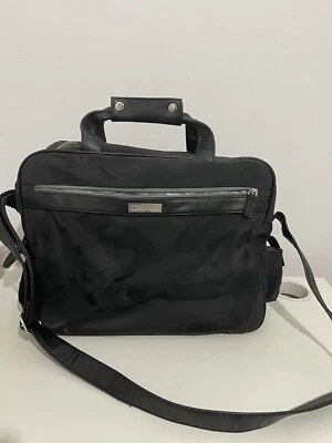 Bolso de hombro para computadora portátil Cerruti para hombre y mujer negro PVC. Foto 1 de 4