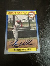 1992 Front Row Draft Picks #74 Shon Walker Pittsburgh Pirates signed autograph