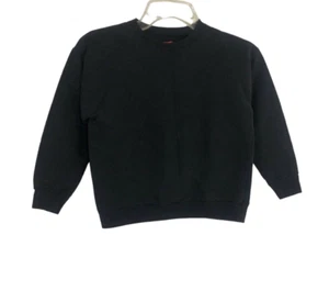 Hanes Comfort Blend Little Kids Black Crew Sweater pullover SZ S (6/7) - Picture 1 of 3