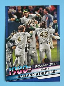 2020 Topps Series 2 Decades Best Blue Parallel Oakland Athletics #DB-52