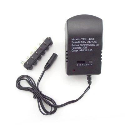 Adjustable Voltage 3V-12V AC/DC 2.5A Universal Power Supply-Transformer Adapter - Image 1 of 4