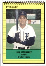 1991 Bristol Tigers ProCards #3614 Luis Hernandez Dominican Republic DR Card