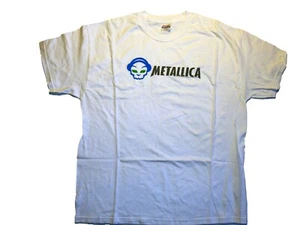 Vintage 2005 Metallica Napster T-Shirt XL White Rock Concert Tour Band Tee NOS - Picture 1 of 7