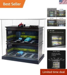 Stylish Acrylic & Wood Diecast Car Display Case - 10-Car Capacity, Easy Assembly - Picture 1 of 8