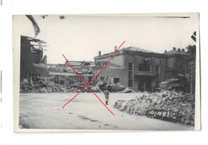 Nr-55045 Foto Pk 2. Wk Wels O,Ö, nach einen Flieger Bomben Angriff Zerstörung - Foto 1 di 2