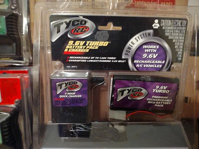 VINTAGE TYCO 9.6v PREMIUM NiCd RC BATTERY/CHARGER (New-Old Stock) Orig-Packaging - Image 1 of 3