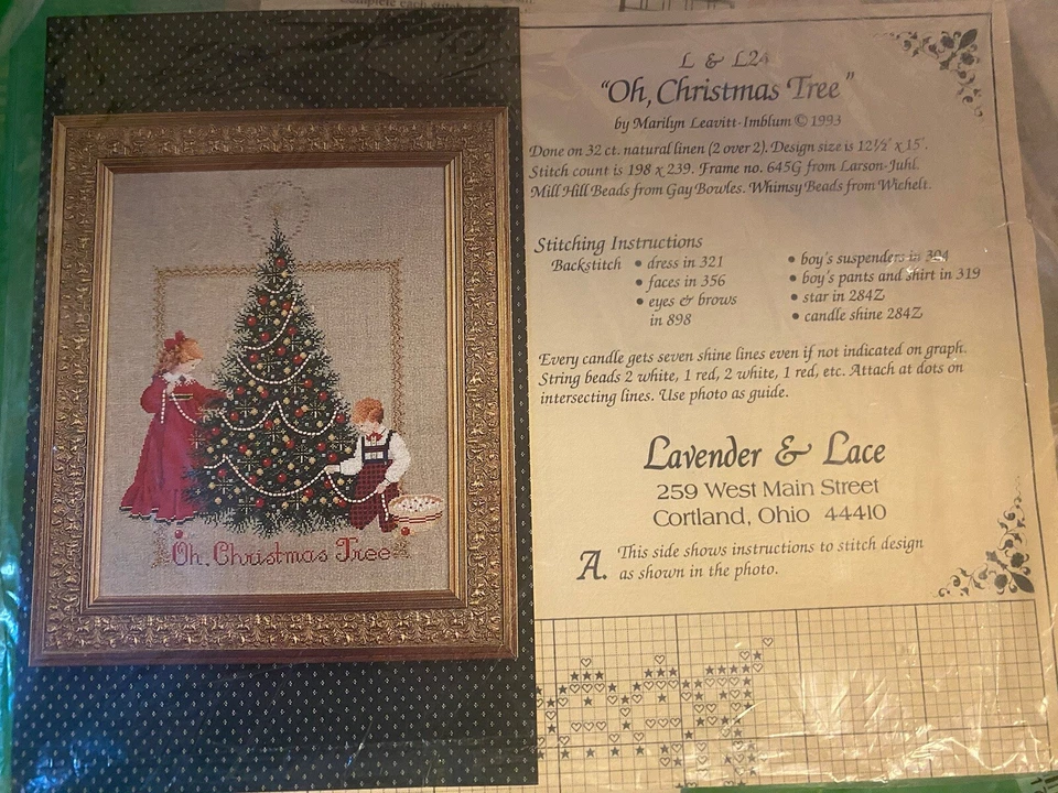 Lavender And Lace Oh Christmas Tree Chart  - Image 1 of 1