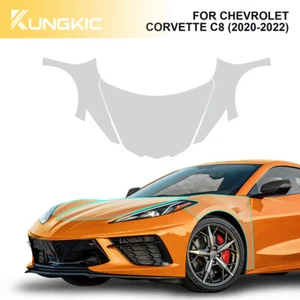 For Chevrolet Corvette C8 2020-2024 Hood Precut Paint Protection Film Clear PPF - Picture 1 of 10