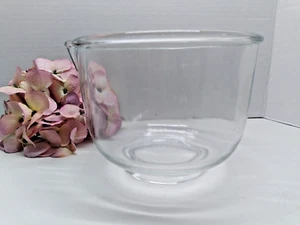 Vintage Glasbake per Sunbeam USA #13 ciotola di miscelazione trasparente con beccuccio largo 6,5" - Foto 1 di 8