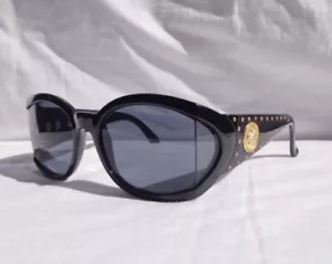 Gafas de sol vintage Gianni Versace MOD 495/M COL 852BK cabeza de Medusa y tachuelas sombra - Imagen 1 de 19