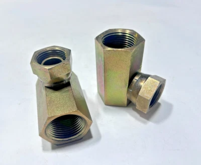 (2) 9455x16x12 WEATHERHEAD Steel 1" Female Pipe Swivel x 3/4" FPT Pipe 90 Elbow - Image 1 of 4