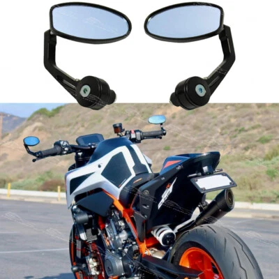 Espejos retrovisores antideslumbrantes con extremo de barra de 7/8" para moto 890 390 690 790 1290 Foto 1 de 4