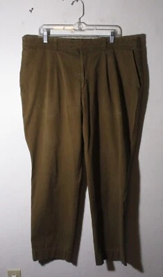 BARBOUR Brown Cotton Flat Chino Pants Men's Size 40X32 - Image 1 of 4