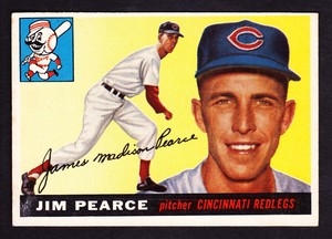 1955 TOPPS #170 JIM PEARCE REDS ROOKIE