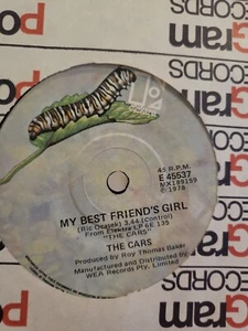 *THE CARS " My best friends girl / Dont cha stop" 7" Vinyl Record 45rpm Collect - Picture 1 of 2