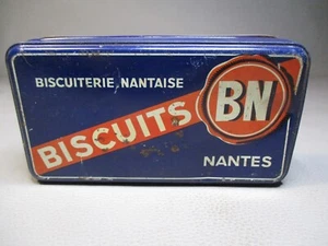 DV11273 BOITE METAL FER Biscuiterie Nantaise Biscuits BN Nantes - Imagen 1 de 7