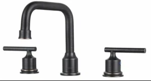 WOWOW Two Handle Lavatory Centerset Faucets 994337 Black - Picture 1 of 8