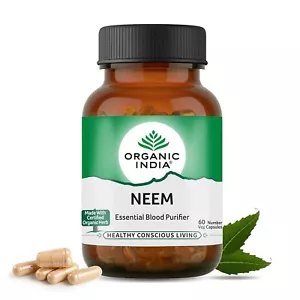 ORGANIC INDIA Neem Capsules - Blood Purifier 60 Capsules - Picture 1 of 2