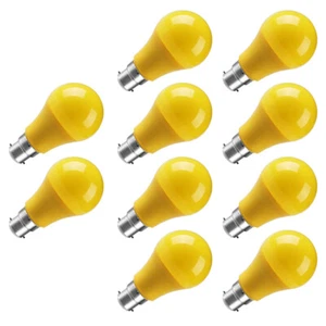 10 Pack B22 LED Lamp Bulb 5W Yellow Color Non-dimmable AC 220V Party Light Bulbs - Picture 1 of 6