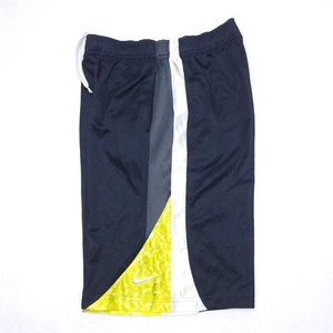 Nike Basketball Gym Shorts Athletic Mesh Drawstring Size Large Black Distressed  - Picture 1 of 11