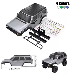 ABS Cherokee Body W/ Bumpers& Stickers Kit for 1/18 RC TRX4M Bronco Defender DIY - Picture 1 of 24